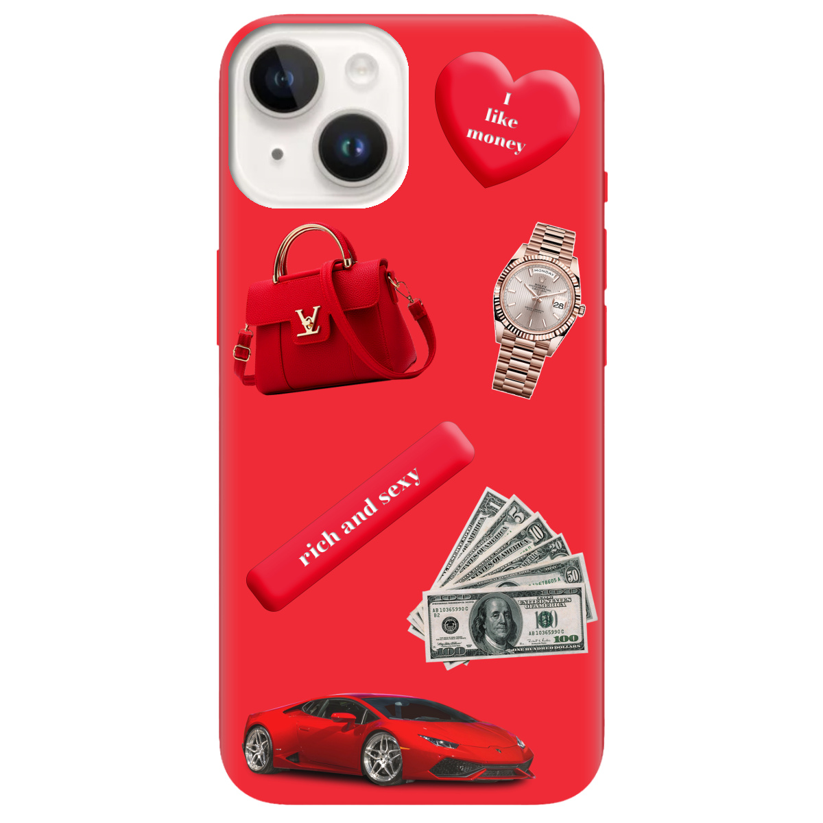 Чехол для Apple iPhone 14 Plus ярко-красный матовый soft touch Rich Red - фото 1 - Чехлы для телефонов