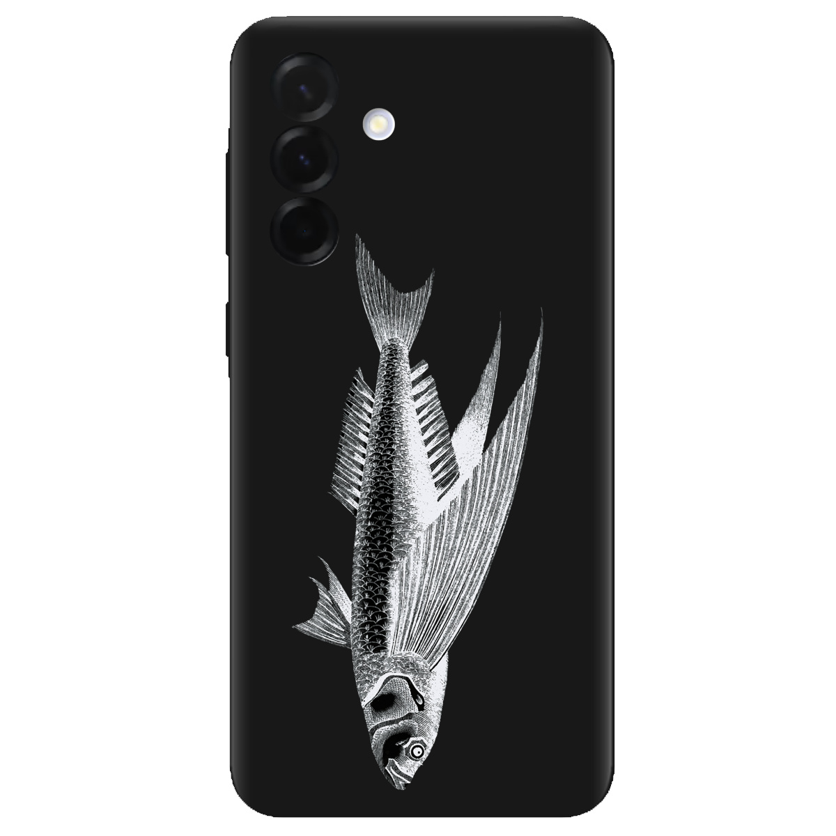 Чохол для Samsung Galaxy A36 чорний матовий soft touch Срібний трофей - фото 1 Чохол для Samsung Galaxy A36 чорний матовий soft touch Срібний трофей - фото 1 - Чохли для телефонів