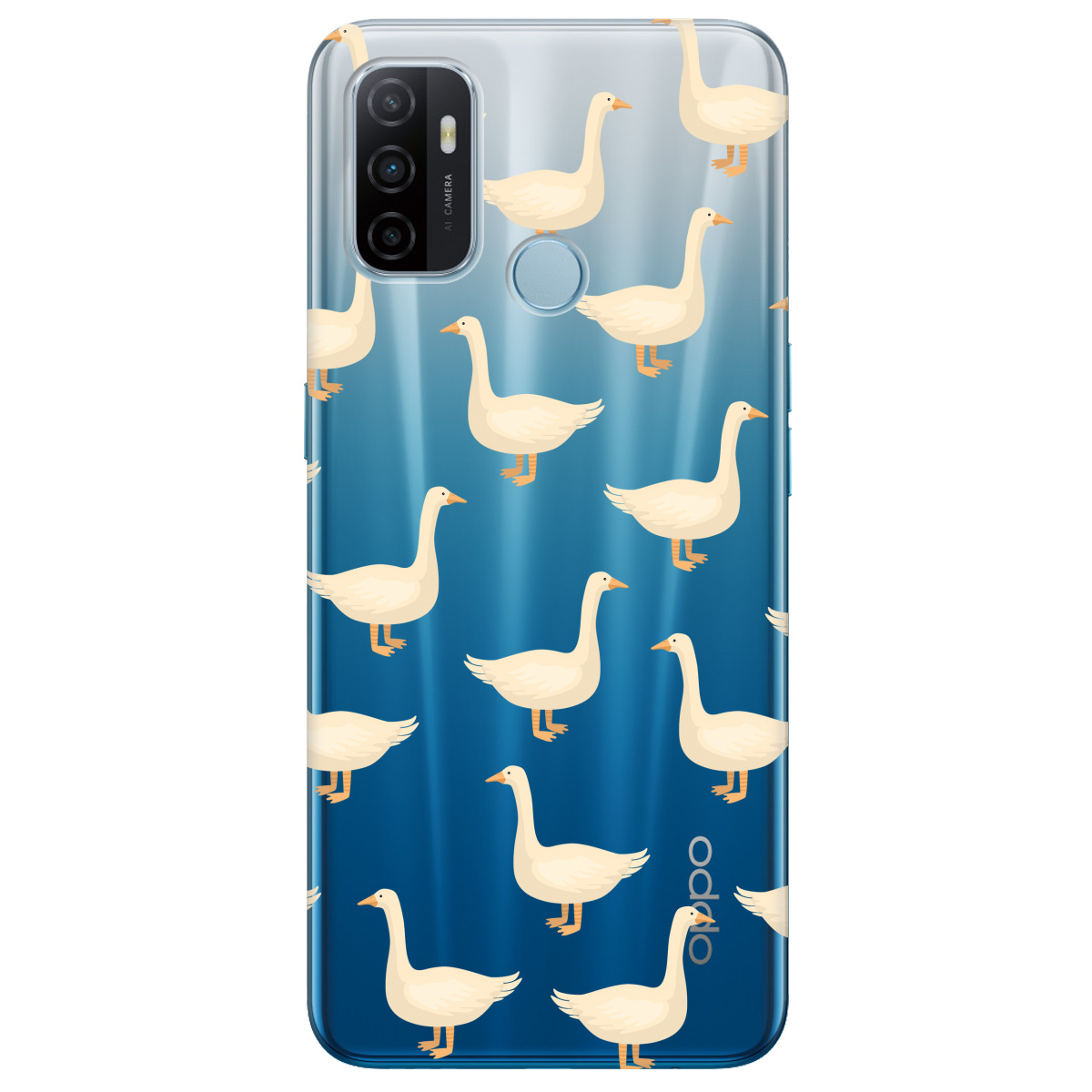 Чохол для Oppo A53/ A32/ A33 Гуси в тренді - фото 1 Чохол для Oppo A53/ A32/ A33 Гуси в тренді - фото 1 - Чохли для телефонів