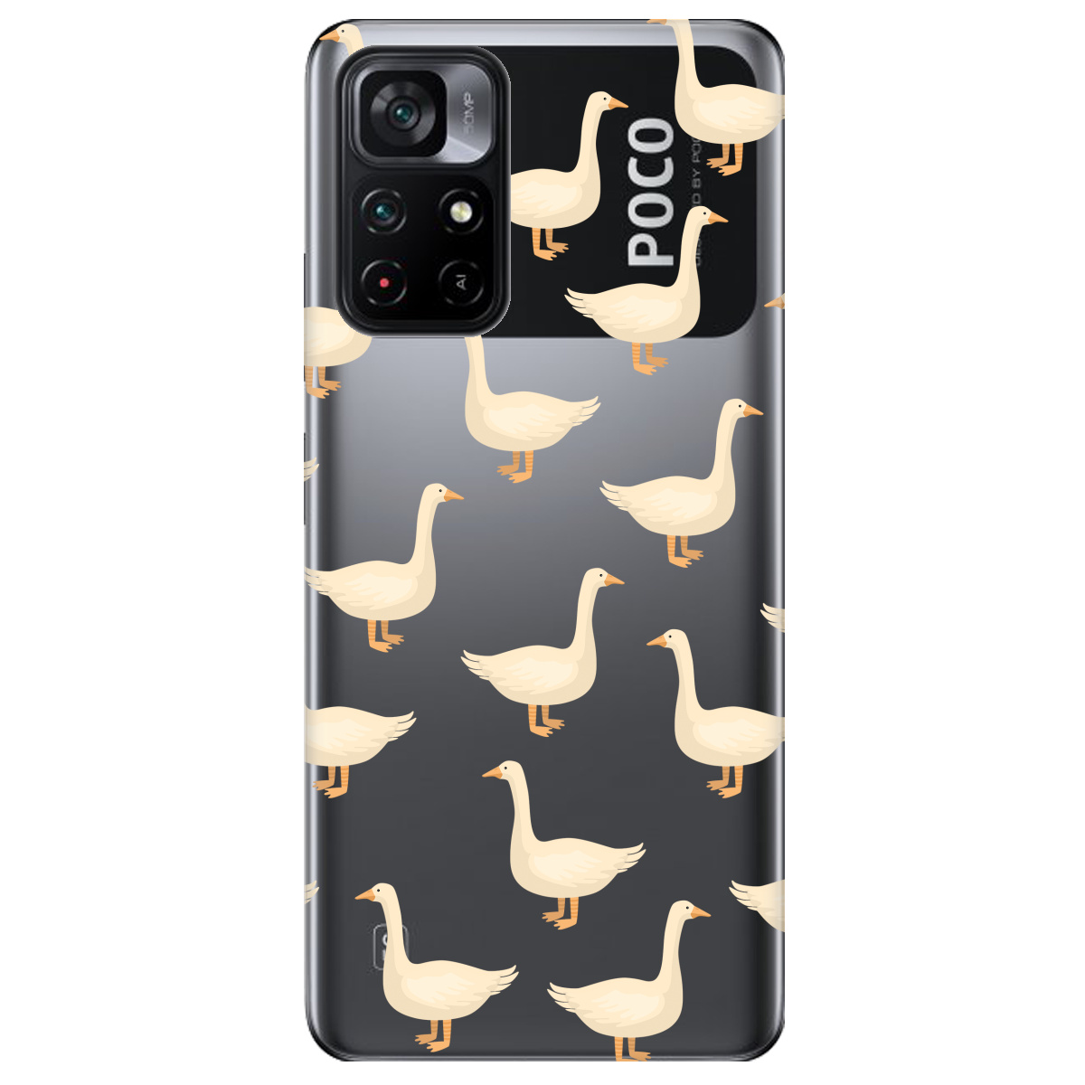 Чехол для Xiaomi Poco M4 Pro 5G Гуси в тренде - фото 1 - Чехлы для телефонов