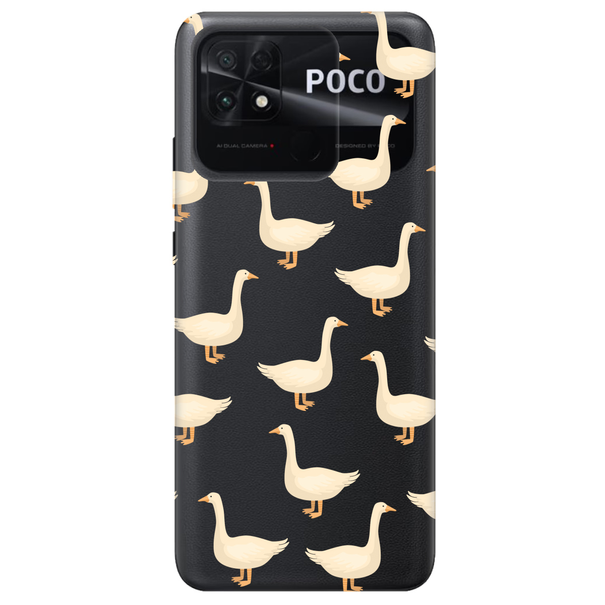 Чехол для Xiaomi Poco C40 Гуси в тренде - фото 1 Чехол для Xiaomi Poco C40 Гуси в тренде - фото 1 - Чехлы для телефонов