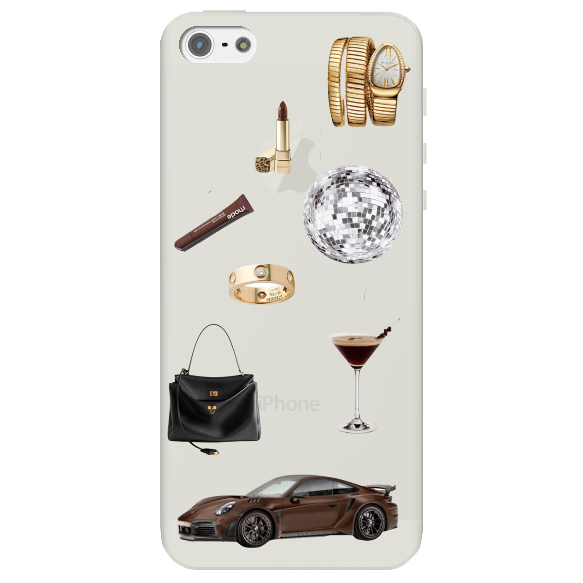 Чехол для Apple iPhone 5 / 5S полупрозрачный матовый soft touch Жизнь в люксе - фото 1 - Чехлы для телефонов