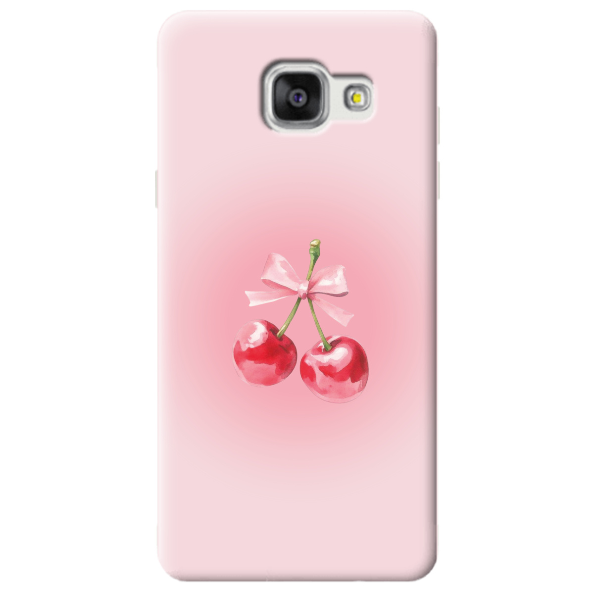 Чохол для Samsung Galaxy A5 2016 напівпрозорий матовий soft touch Вишневий бант - фото 1 - Чохли для телефонів
