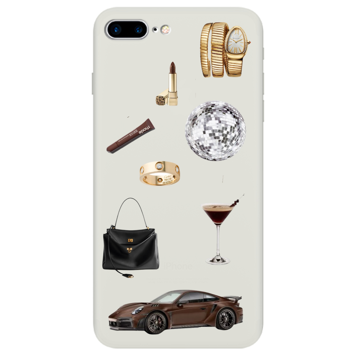 Чохол для Apple iPhone 8 Plus напівпрозорий матовий soft touch Життя в люксі - фото 1 - Чохли для телефонів