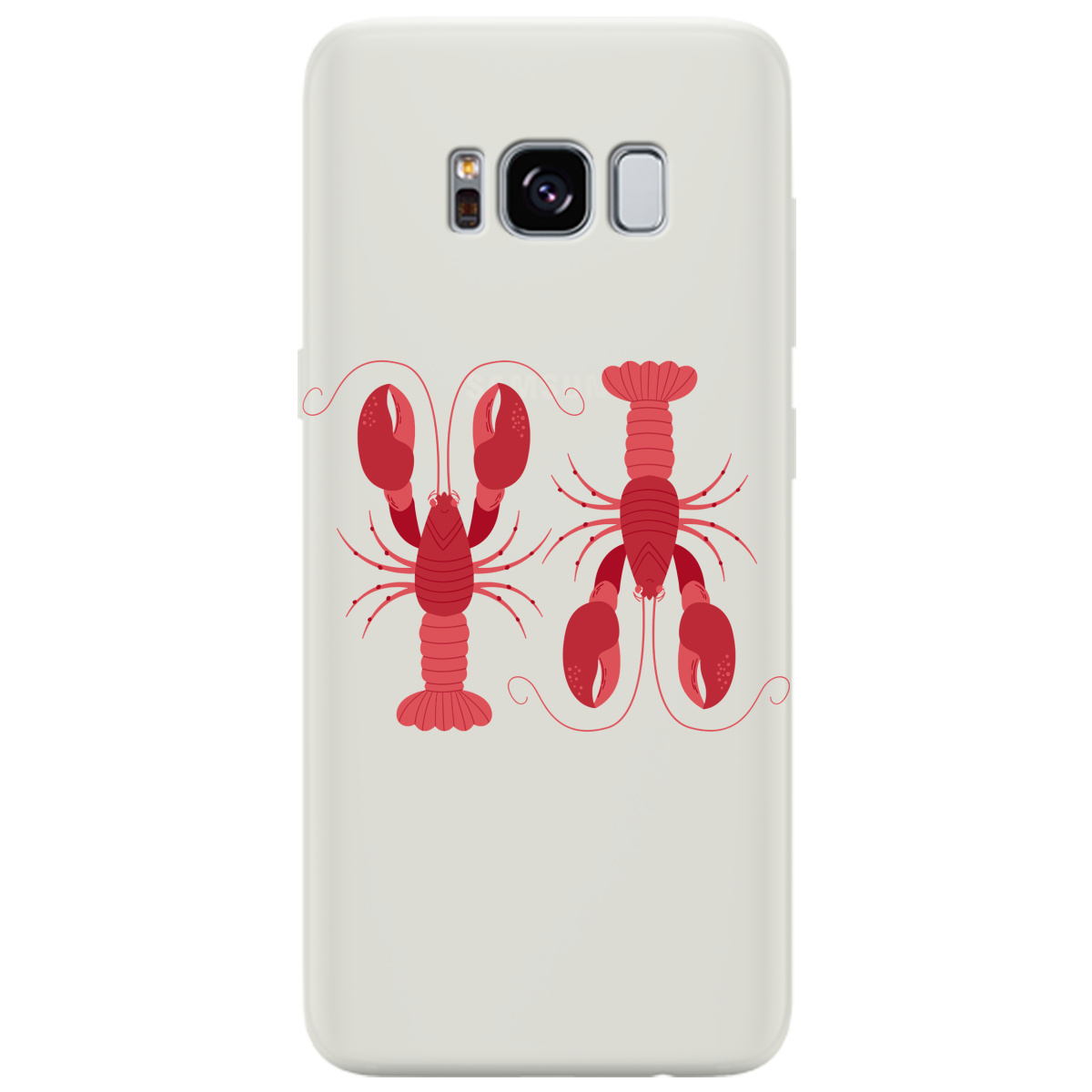 Чехол для Samsung Galaxy S8 полупрозрачный матовый soft touch Красные часовые - фото 1 - Чехлы для телефонов