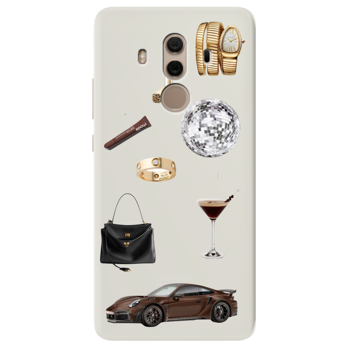 Чехол для Huawei Mate 10 Pro полупрозрачный матовый soft touch Жизнь в люксе - фото 1 - Чехлы для телефонов