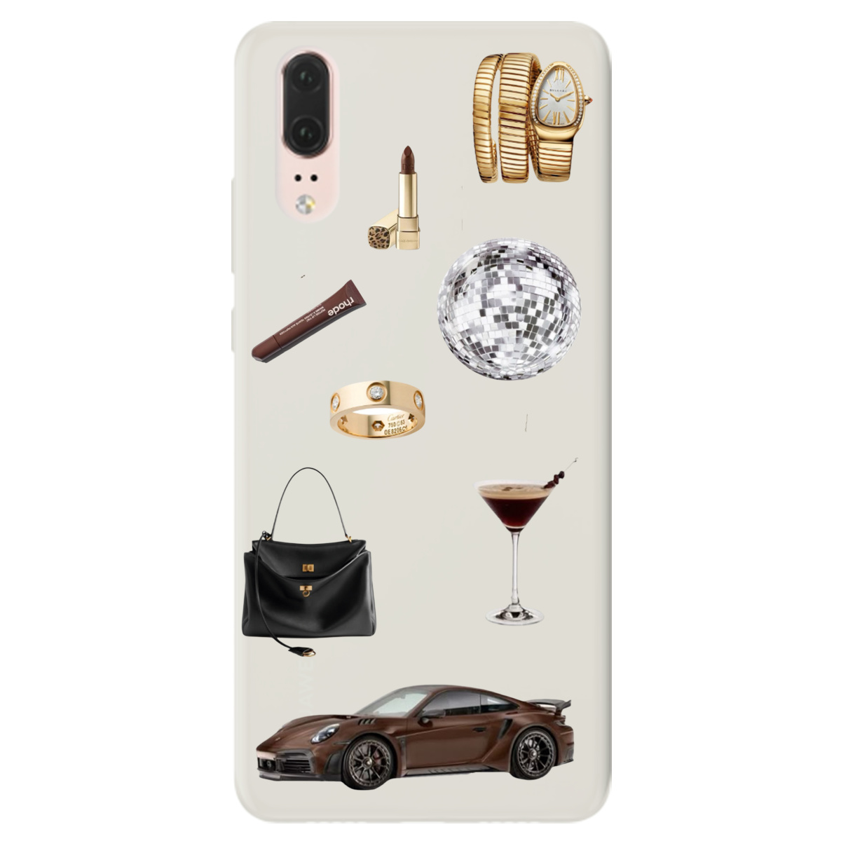 Чехол для Huawei P20 полупрозрачный матовый soft touch Жизнь в люксе - фото 1 - Чехлы для телефонов