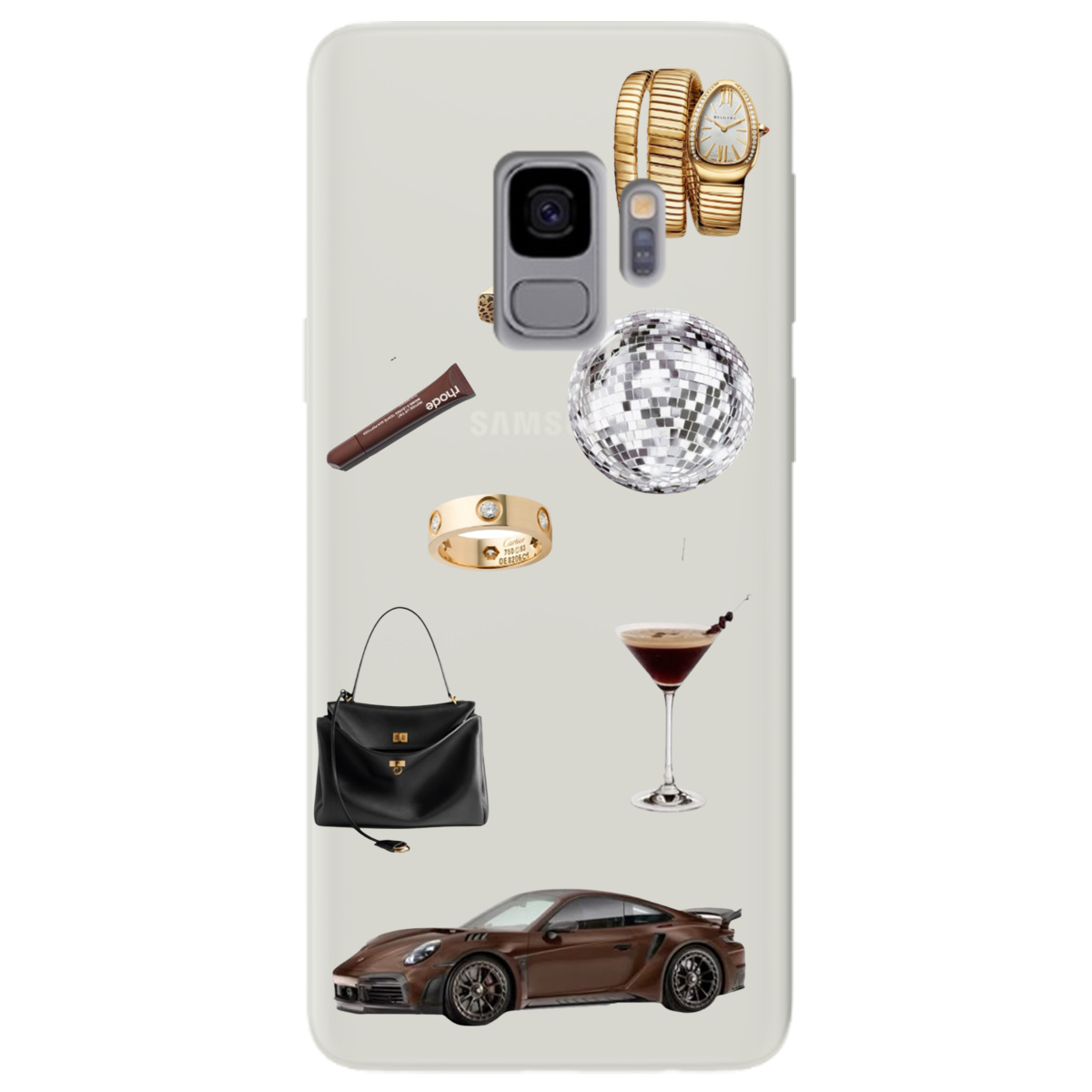 Чехол для Samsung Galaxy S9 полупрозрачный матовый soft touch Жизнь в люксе - фото 1 - Чехлы для телефонов