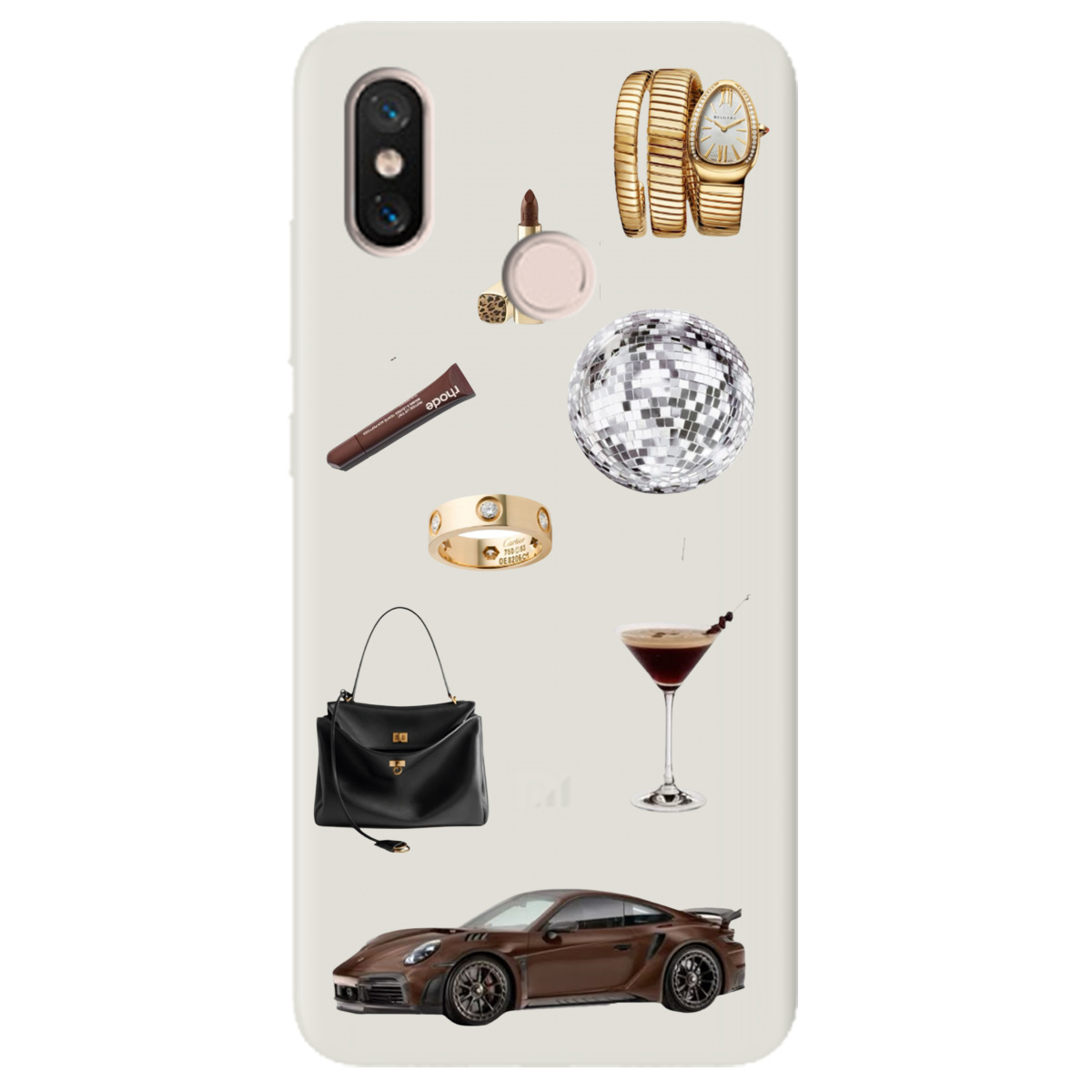 Чехол для Xiaomi Mi 8 полупрозрачный матовый soft touch Жизнь в люксе - фото 1 - Чехлы для телефонов