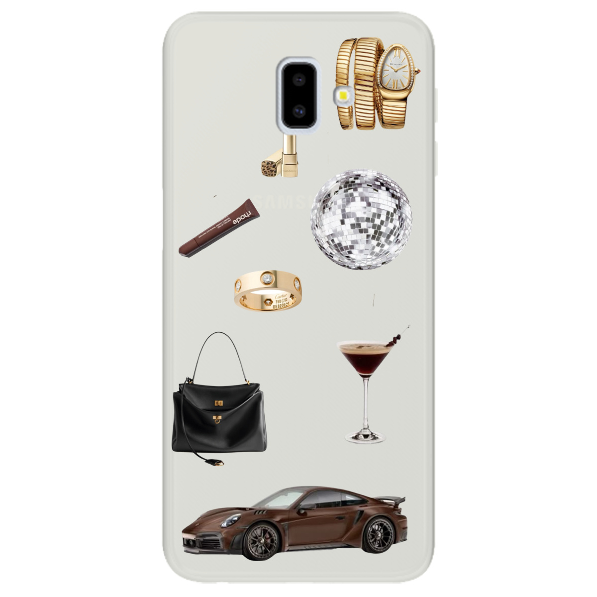 Чохол для Samsung Galaxy J6 Plus 2018 напівпрозорий матовий soft touch Життя в люксі - фото 1 - Чохли для телефонів