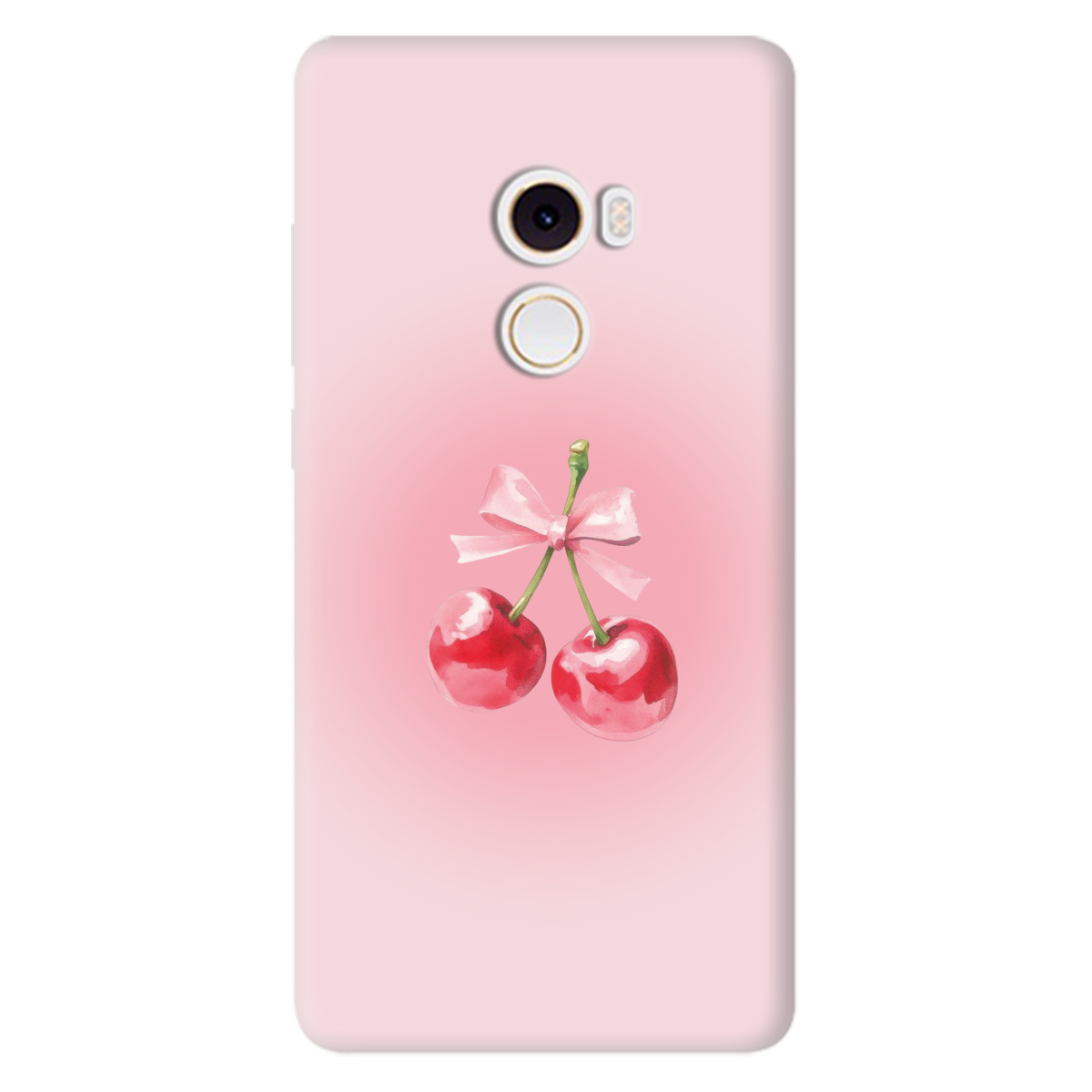 Чохол для Xiaomi Mi Mix 2 напівпрозорий матовий soft touch Вишневий бант - фото 1 - Чохли для телефонів