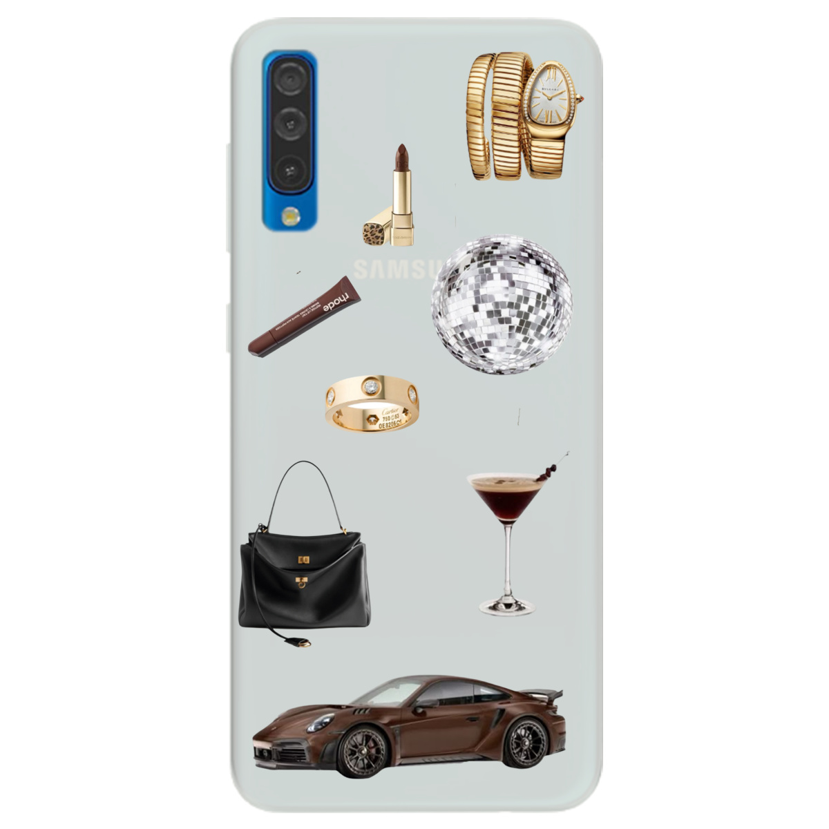 Чохол для Samsung Galaxy A50 напівпрозорий матовий soft touch Життя в люксі - фото 1 Чохол для Samsung Galaxy A50 напівпрозорий матовий soft touch Життя в люксі - фото 1 - Чохли для телефонів