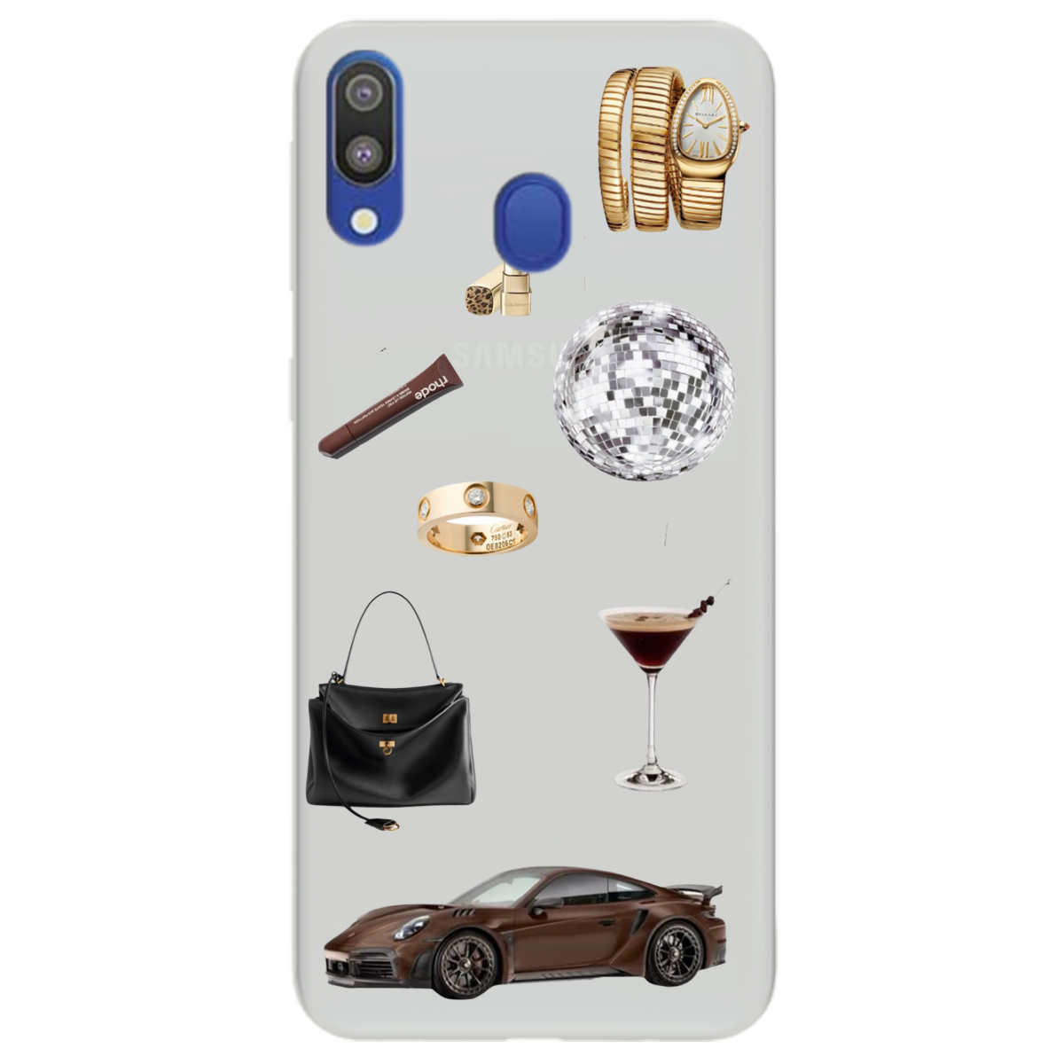 Чехол для Samsung Galaxy M20 полупрозрачный матовый soft touch Жизнь в люксе - фото 1 - Чехлы для телефонов