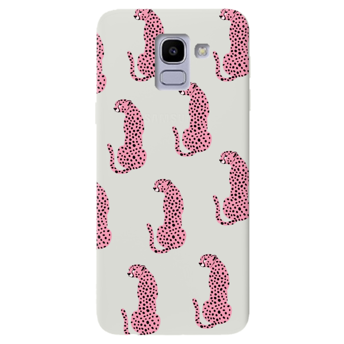 Чехол для Samsung Galaxy J6 2018 полупрозрачный матовый soft touch Король саваны - фото 1 - Чехлы для телефонов