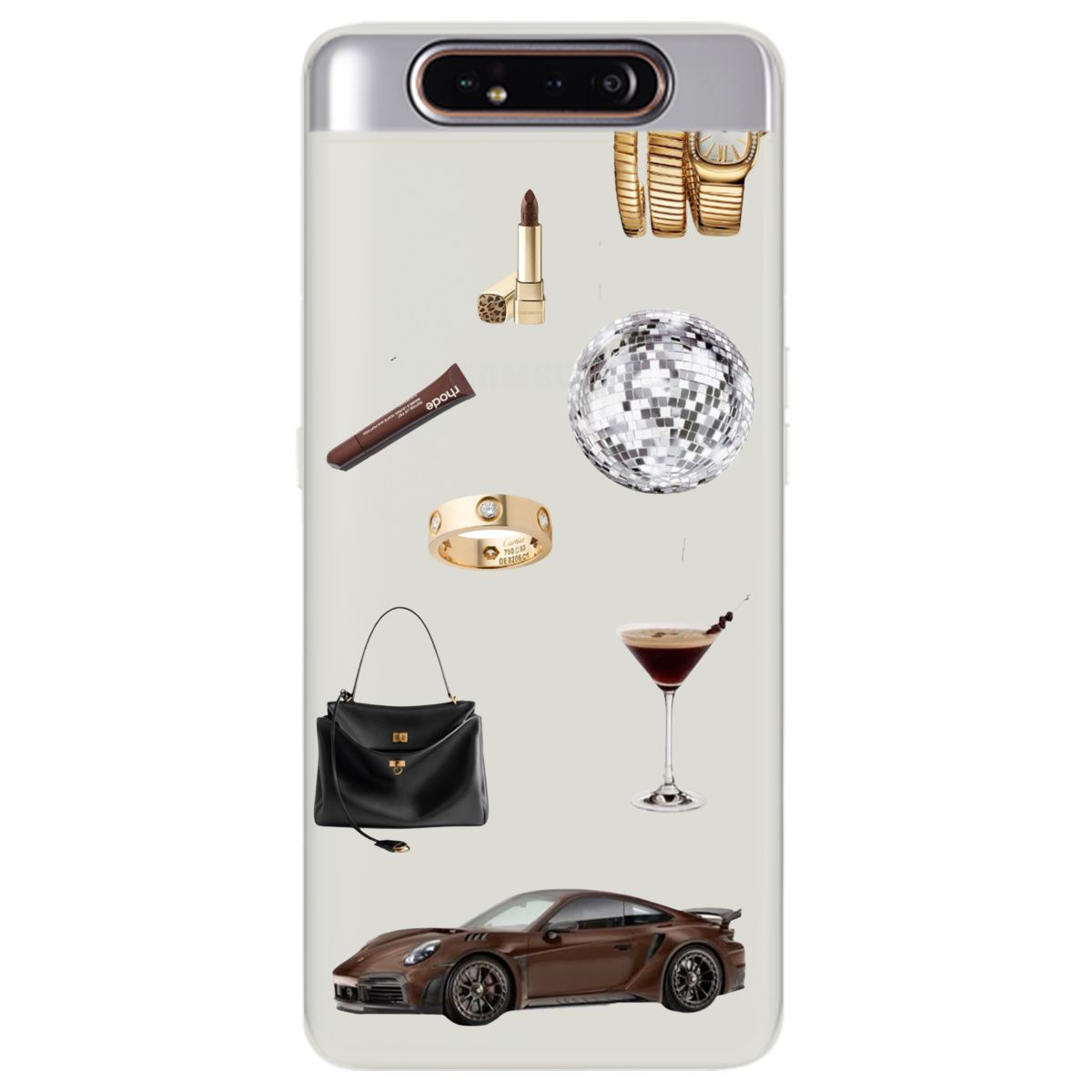 Чохол для Samsung Galaxy A80 напівпрозорий матовий soft touch Життя в люксі - фото 1 - Чохли для телефонів