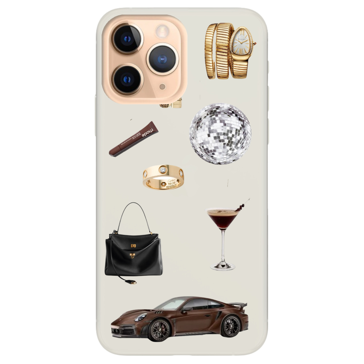 Чехол для Apple iPhone 11 Pro полупрозрачный матовый soft touch Жизнь в люксе - фото 1 - Чехлы для телефонов