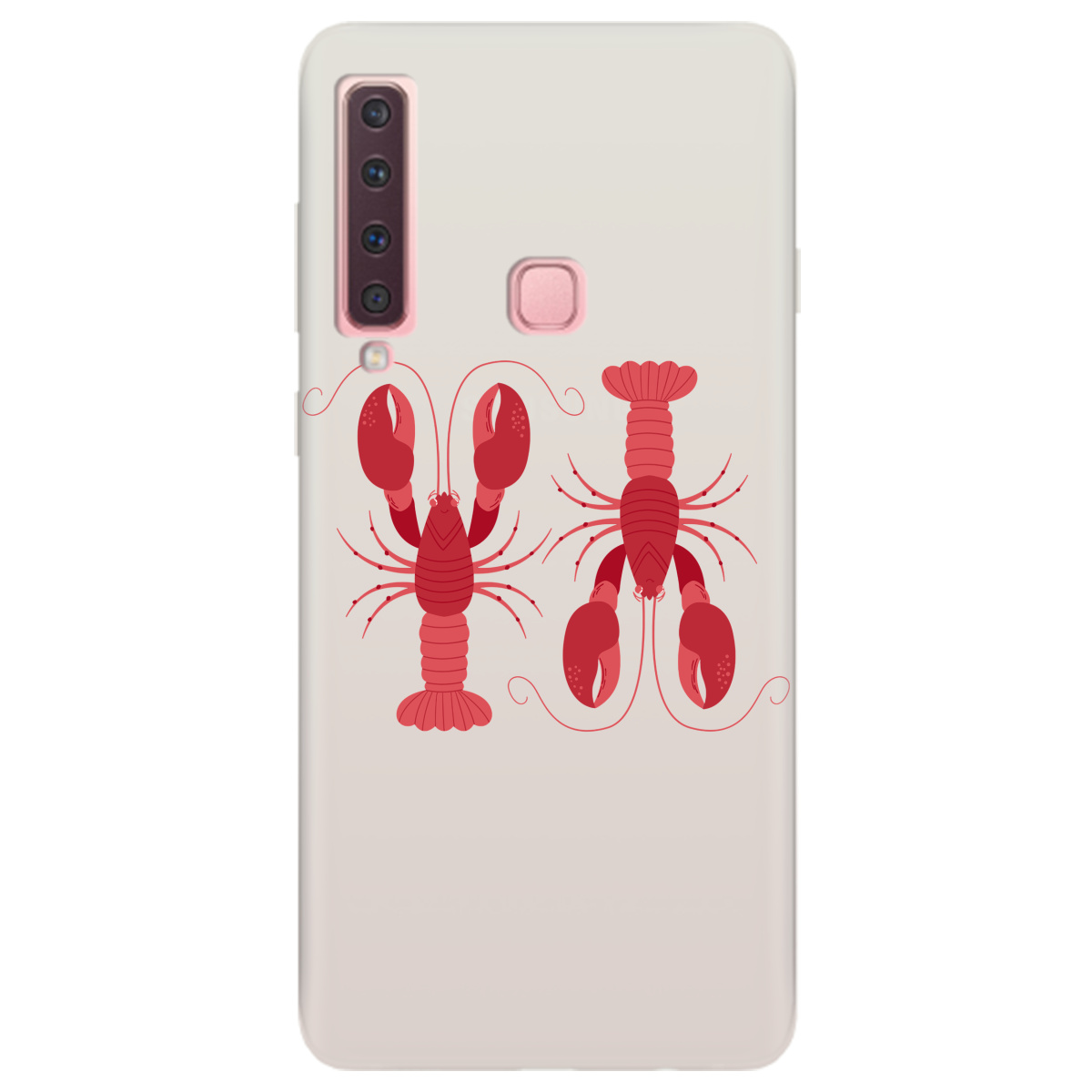 Чехол для Samsung Galaxy A9 2018 полупрозрачный матовый soft touch Красные часовые - фото 1 - Чехлы для телефонов