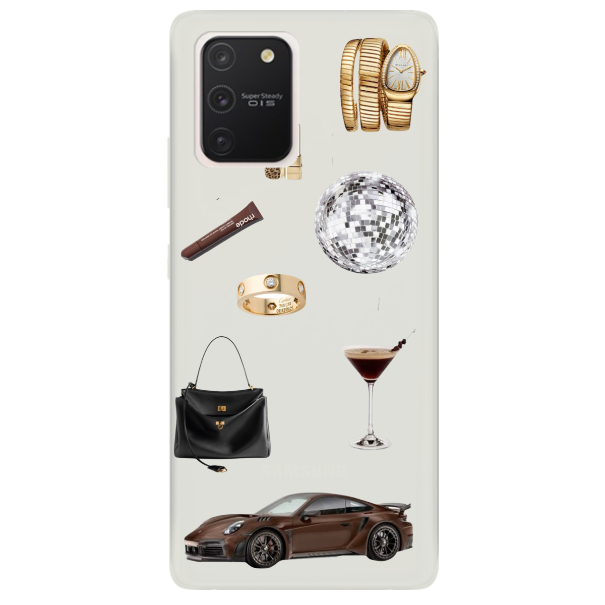 Чехол для Samsung Galaxy S10 Lite полупрозрачный матовый soft touch Жизнь в люксе - фото 1 - Чехлы для телефонов