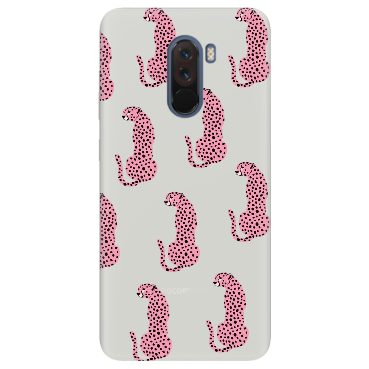 Чехол для Xiaomi Pocophone F1 полупрозрачный матовый soft touch Король саваны - фото 1 - Чехлы для телефонов