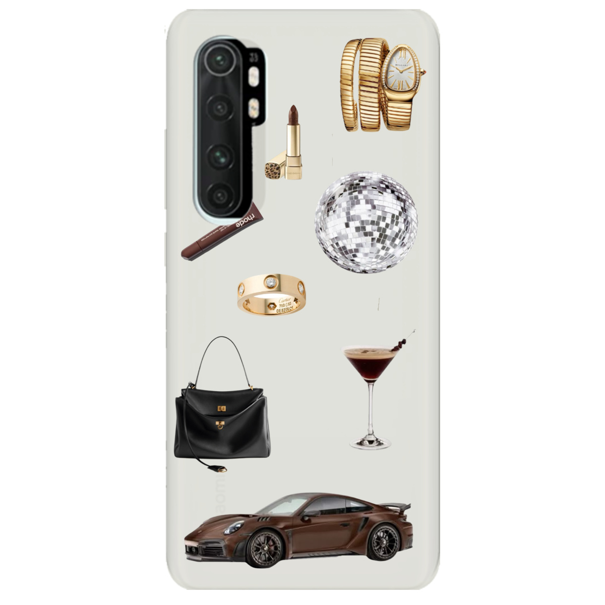 Чехол для Xiaomi Mi Note 10 Lite полупрозрачный матовый soft touch Жизнь в люксе - фото 1 - Чехлы для телефонов