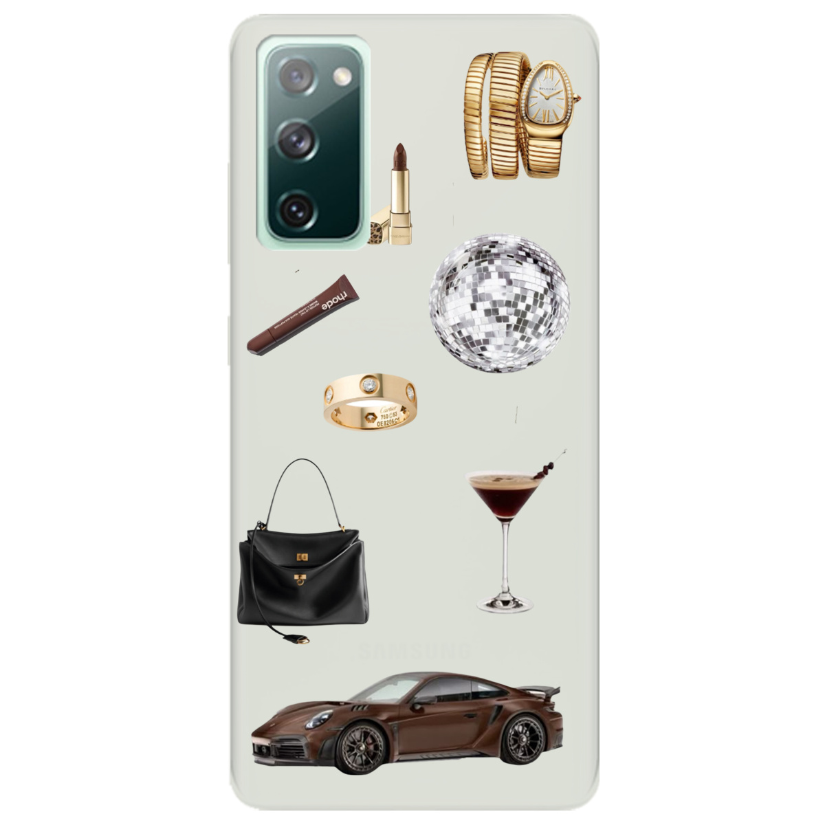 Чехол для Samsung Galaxy S20 FE полупрозрачный матовый soft touch Жизнь в люксе - фото 1 - Чехлы для телефонов