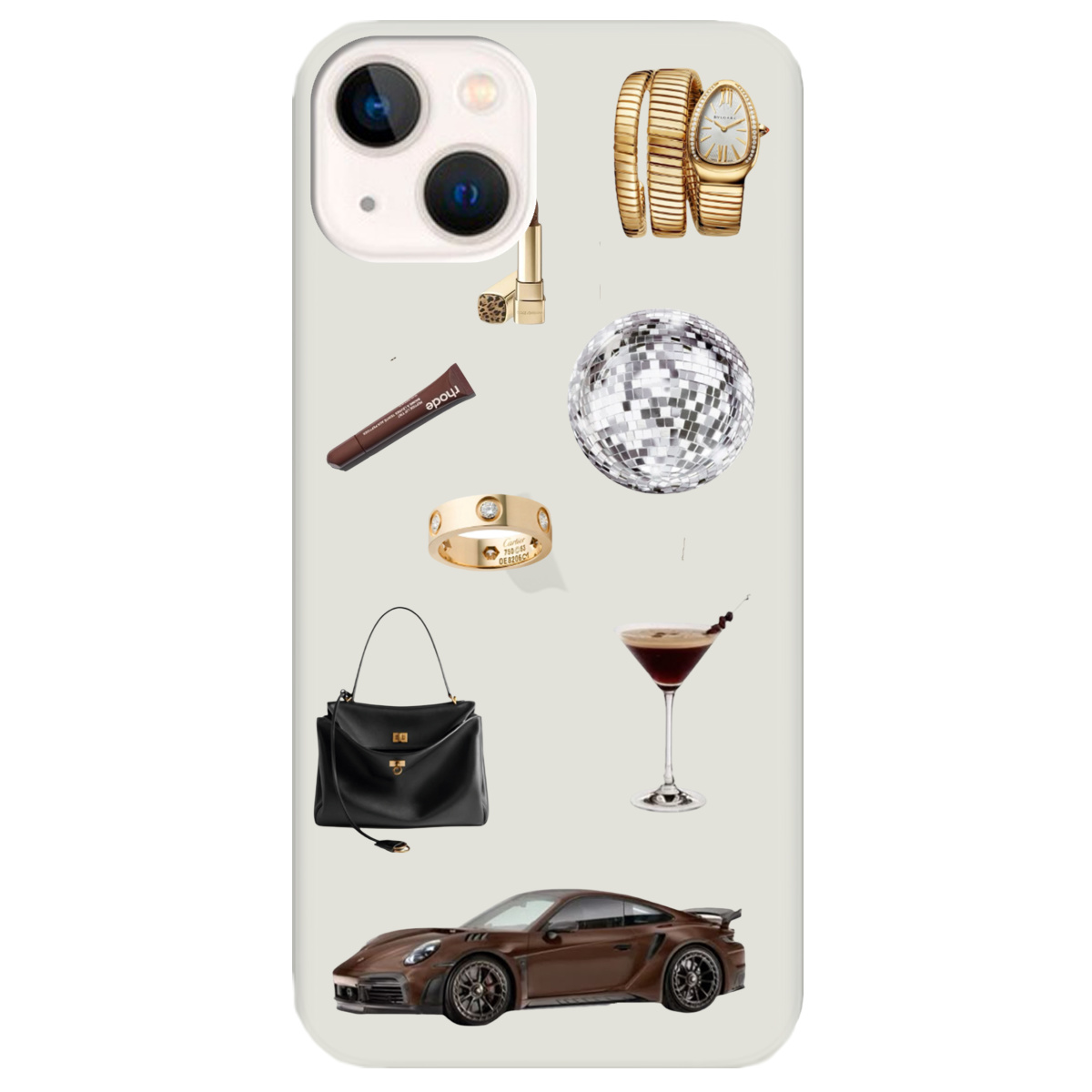 Чохол для Apple iPhone 13 Mini напівпрозорий матовий soft touch Життя в люксі - фото 1 - Чохли для телефонів