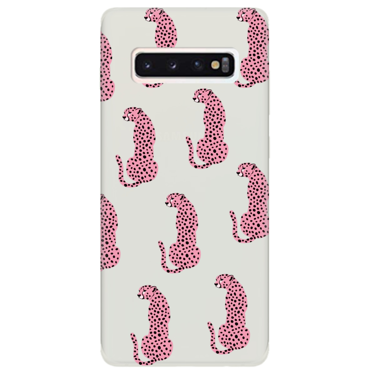 Чехол для Samsung Galaxy S10 полупрозрачный матовый soft touch Король саваны - фото 1 - Чехлы для телефонов