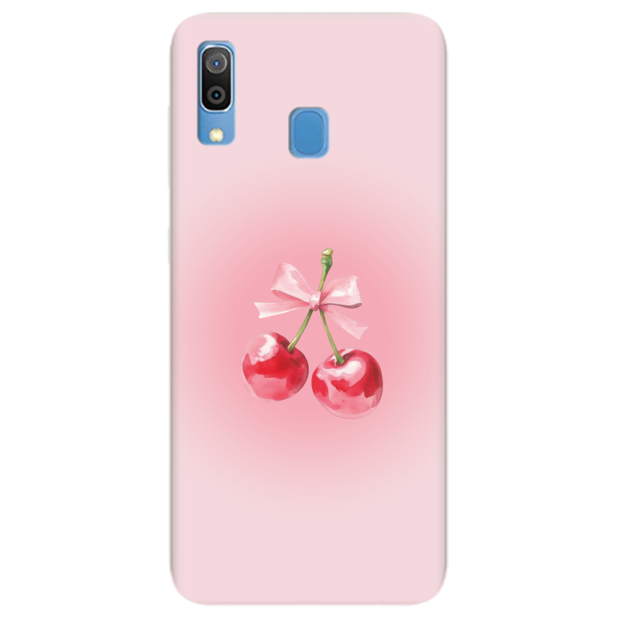 Чохол для Samsung Galaxy A30 напівпрозорий матовий soft touch Вишневий бант - фото 1 - Чохли для телефонів