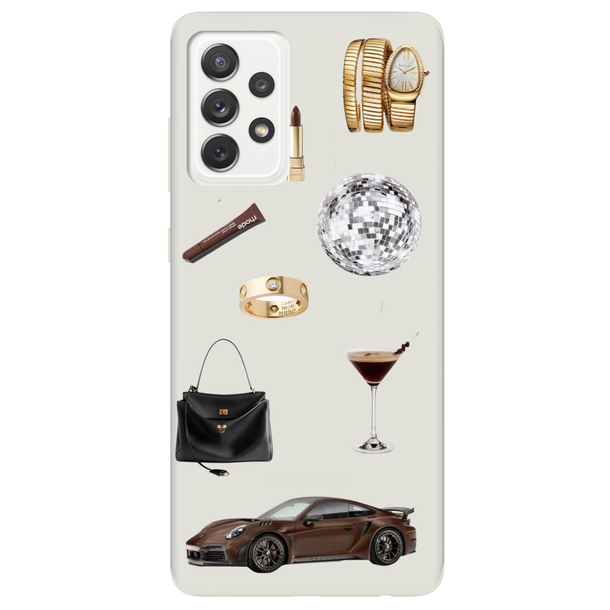 Чехол для Samsung Galaxy A72 полупрозрачный матовый soft touch Жизнь в люксе - фото 1 - Чехлы для телефонов