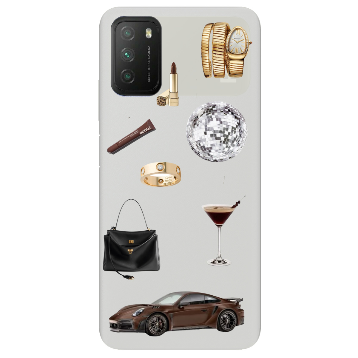 Чехол для Xiaomi Poco M3 полупрозрачный матовый soft touch Жизнь в люксе - фото 1 - Чехлы для телефонов