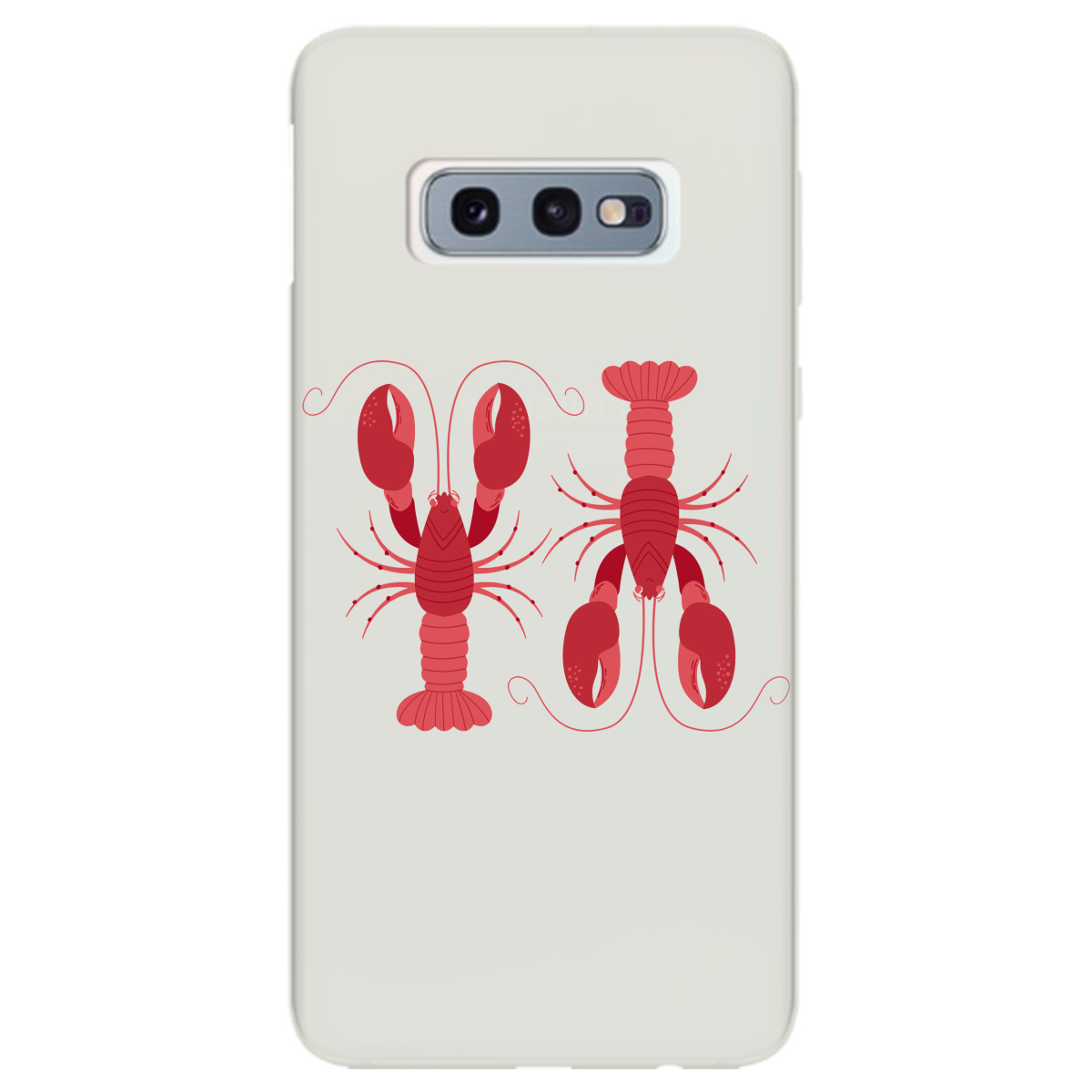 Чехол для Samsung Galaxy S10e полупрозрачный матовый soft touch Красные часовые - фото 1 - Чехлы для телефонов