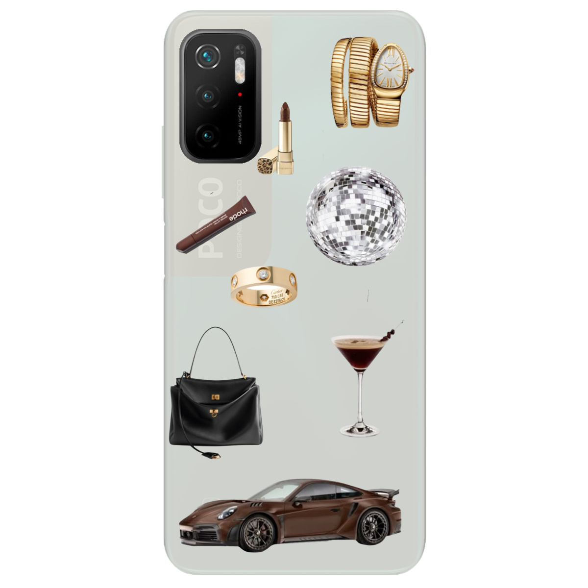 Чехол для Xiaomi Poco M3 Pro полупрозрачный матовый soft touch Жизнь в люксе - фото 1 - Чехлы для телефонов