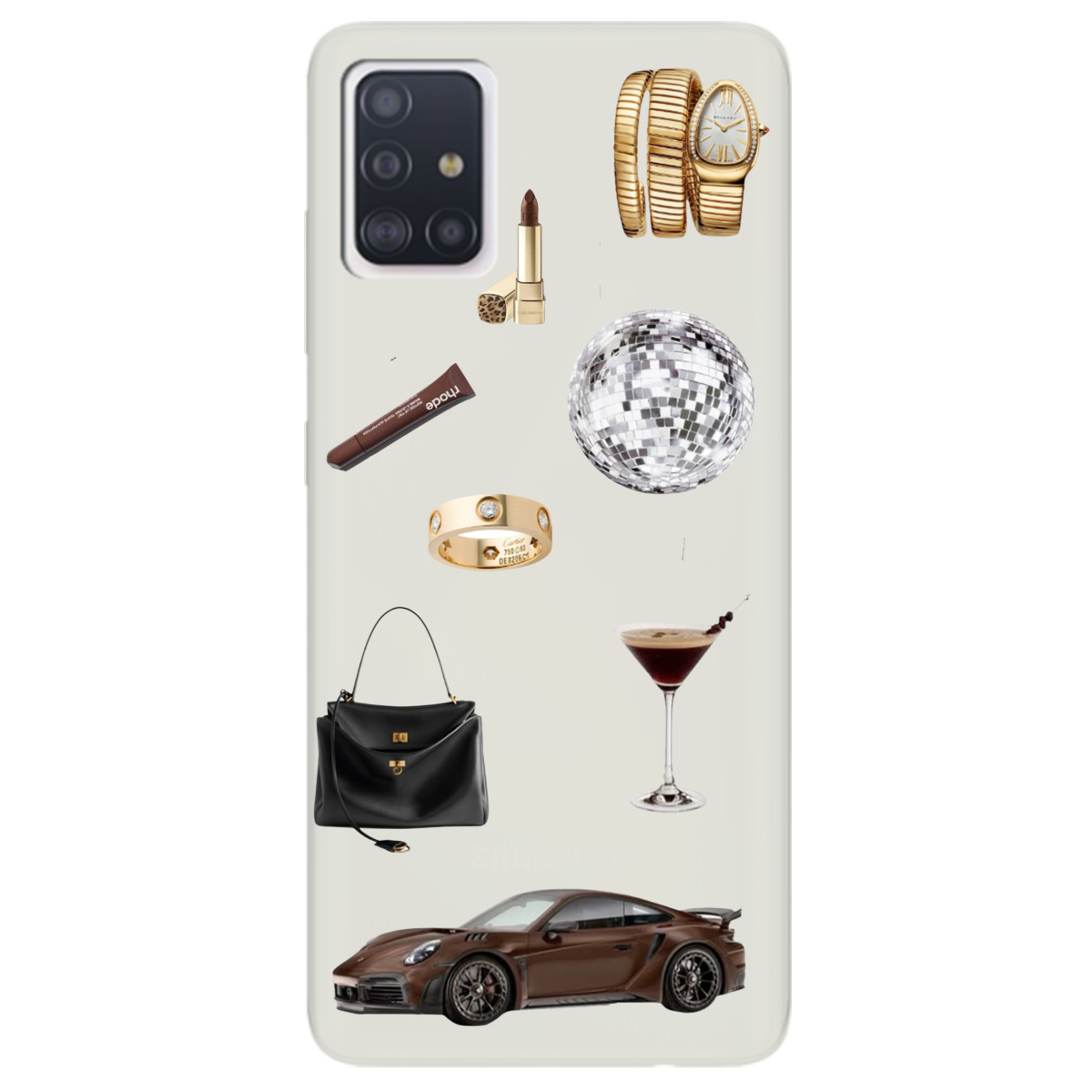 Чехол для Samsung Galaxy A51 полупрозрачный матовый soft touch Жизнь в люксе - фото 1 - Чехлы для телефонов