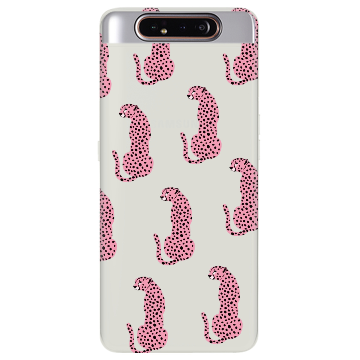 Чехол для Samsung Galaxy A80 полупрозрачный матовый soft touch Король саваны - фото 1 - Чехлы для телефонов