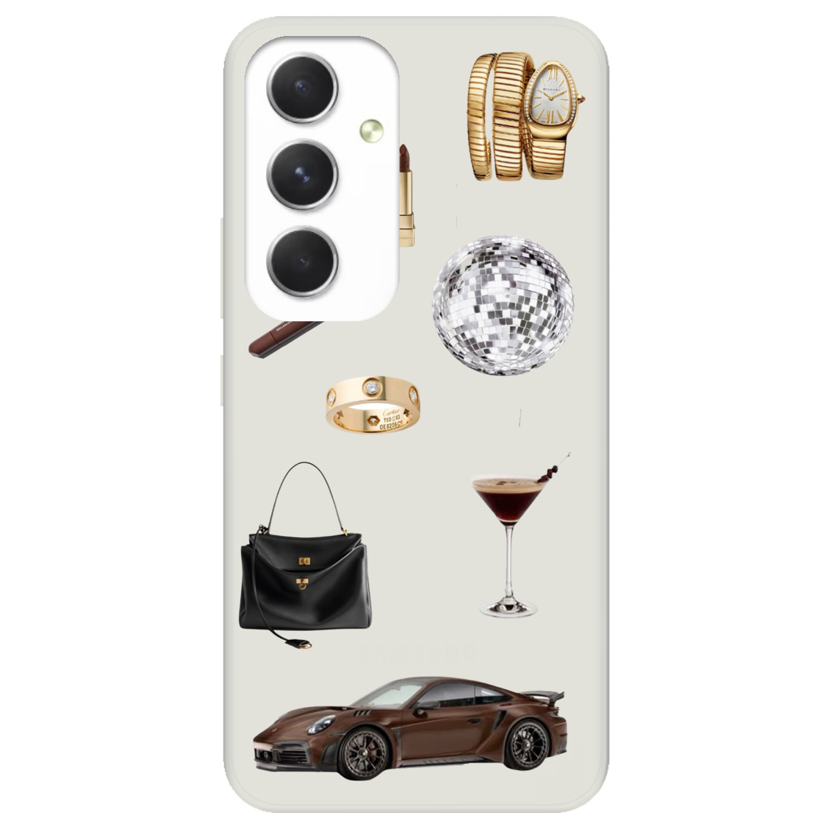 Чехол для Samsung Galaxy A54 полупрозрачный матовый soft touch Жизнь в люксе - фото 1 - Чехлы для телефонов