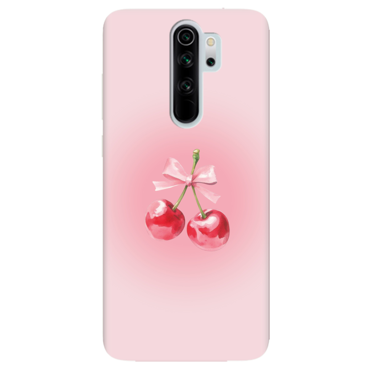Чехол для Xiaomi Redmi Note 8 Pro полупрозрачный матовый soft touch Вишневый бант - фото 1 Чехол для Xiaomi Redmi Note 8 Pro полупрозрачный матовый soft touch Вишневый бант - фото 1 - Чехлы для телефонов