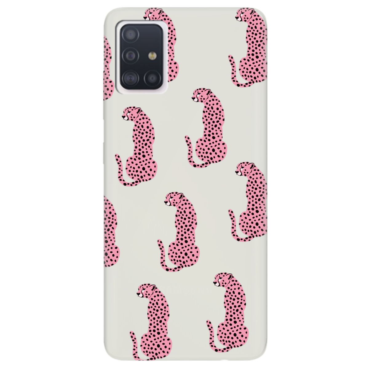 Чехол для Samsung Galaxy A71 полупрозрачный матовый soft touch Король саваны - фото 1 - Чехлы для телефонов