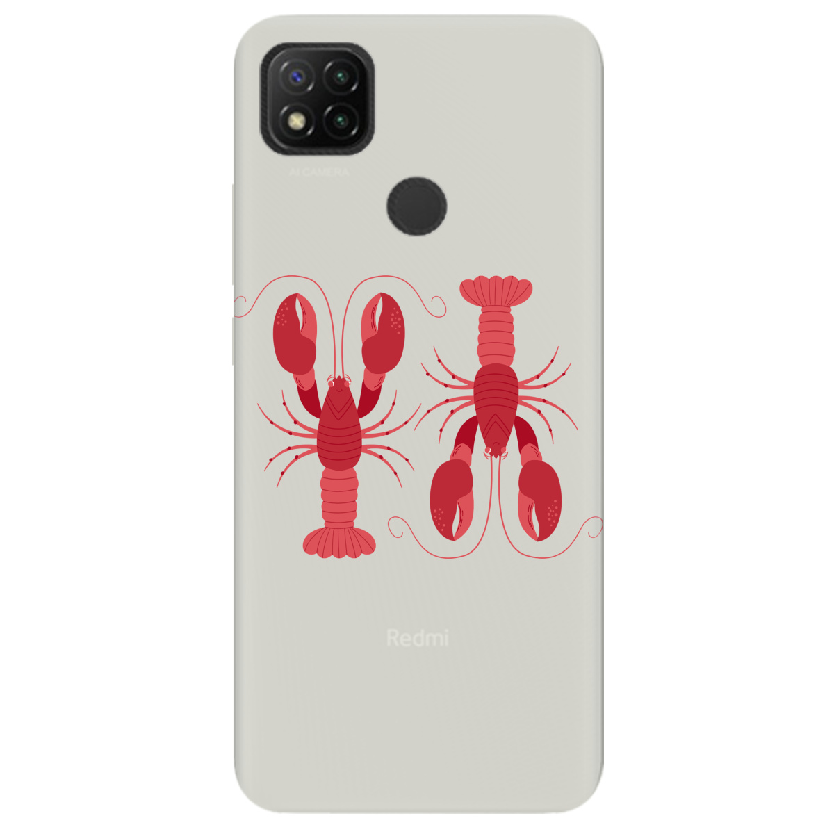 Чехол для Xiaomi Redmi 9C полупрозрачный матовый soft touch Красные часовые - фото 1 - Чехлы для телефонов