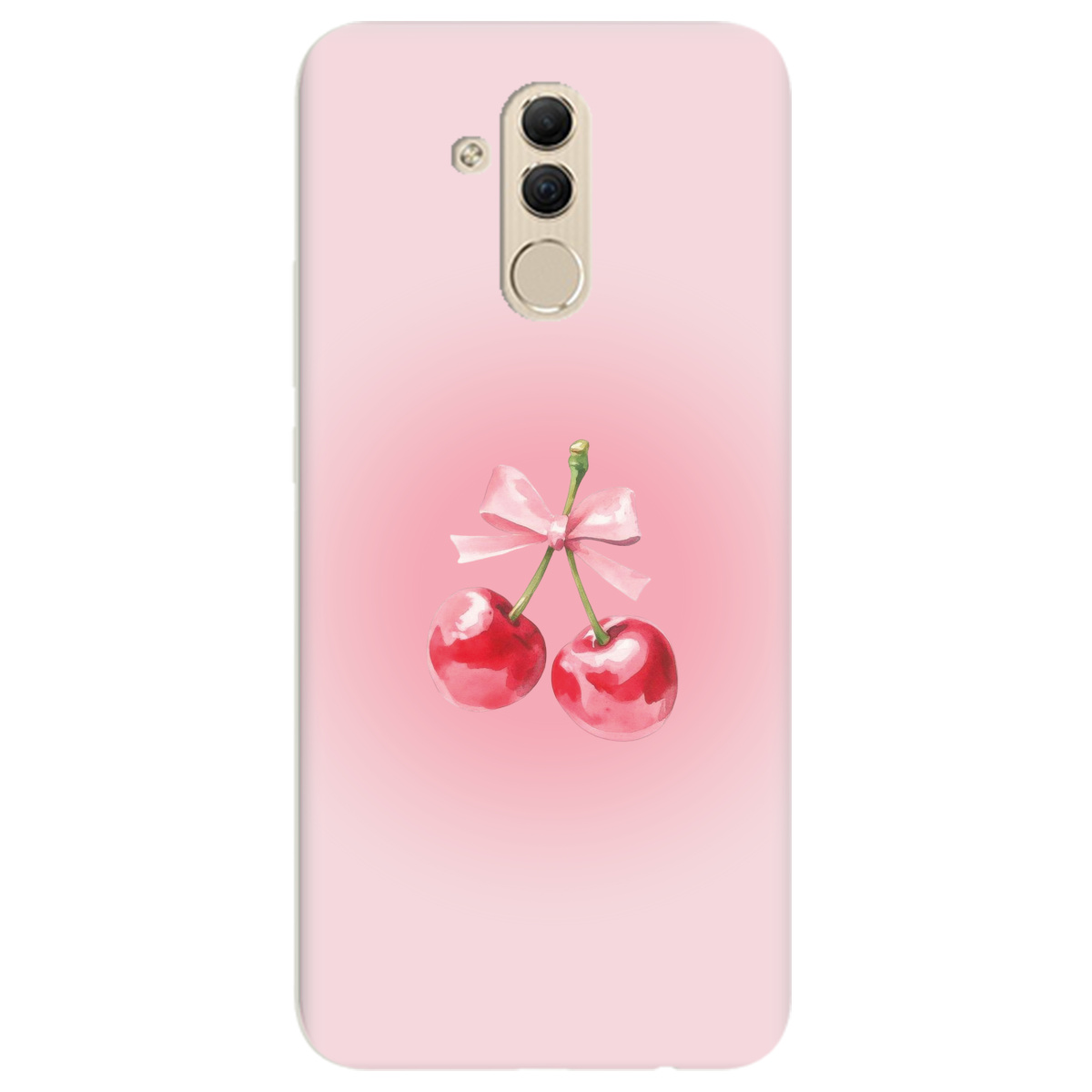 Чохол для Huawei Mate 20 Lite напівпрозорий матовий soft touch Вишневий бант - фото 1 - Чохли для телефонів