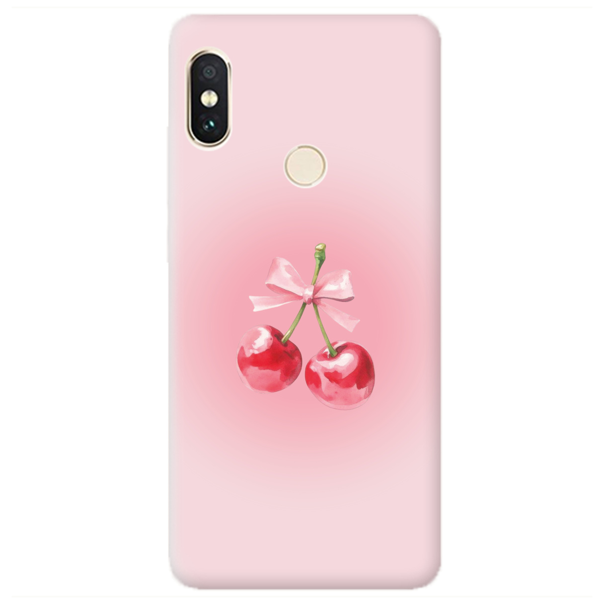 Чохол для Xiaomi Redmi Note 5 напівпрозорий матовий soft touch Вишневий бант - фото 1 - Чохли для телефонів