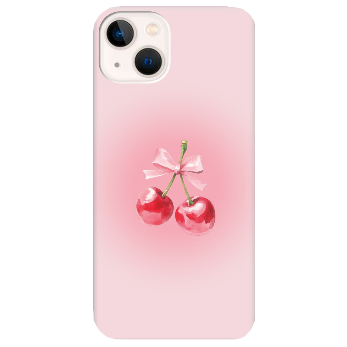 Чохол для Apple iPhone 13 Mini напівпрозорий матовий soft touch Вишневий бант - фото 1 - Чохли для телефонів