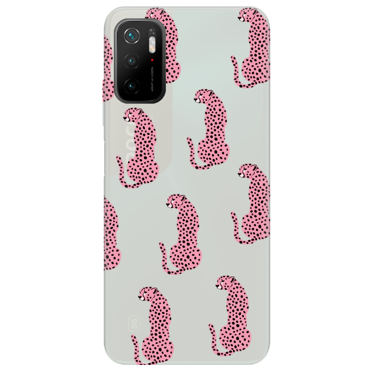 Чехол для Xiaomi Poco M3 Pro полупрозрачный матовый soft touch Король саваны - фото 1 - Чехлы для телефонов