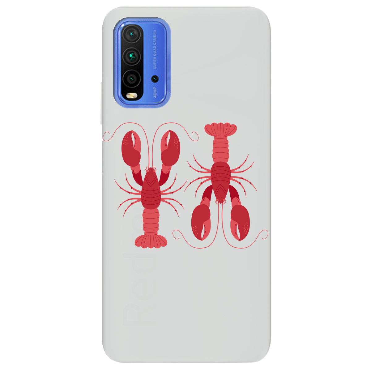 Чехол для Xiaomi Redmi 9T полупрозрачный матовый soft touch Красные часовые - фото 1 - Чехлы для телефонов