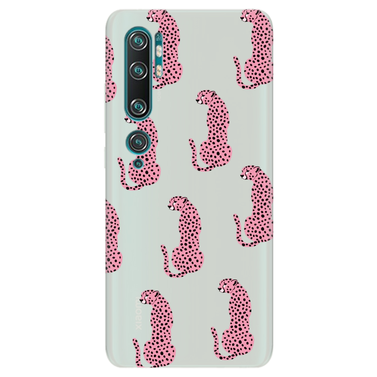 Чехол для Xiaomi Mi Note 10 Pro полупрозрачный матовый soft touch Король саваны - фото 1 - Чехлы для телефонов