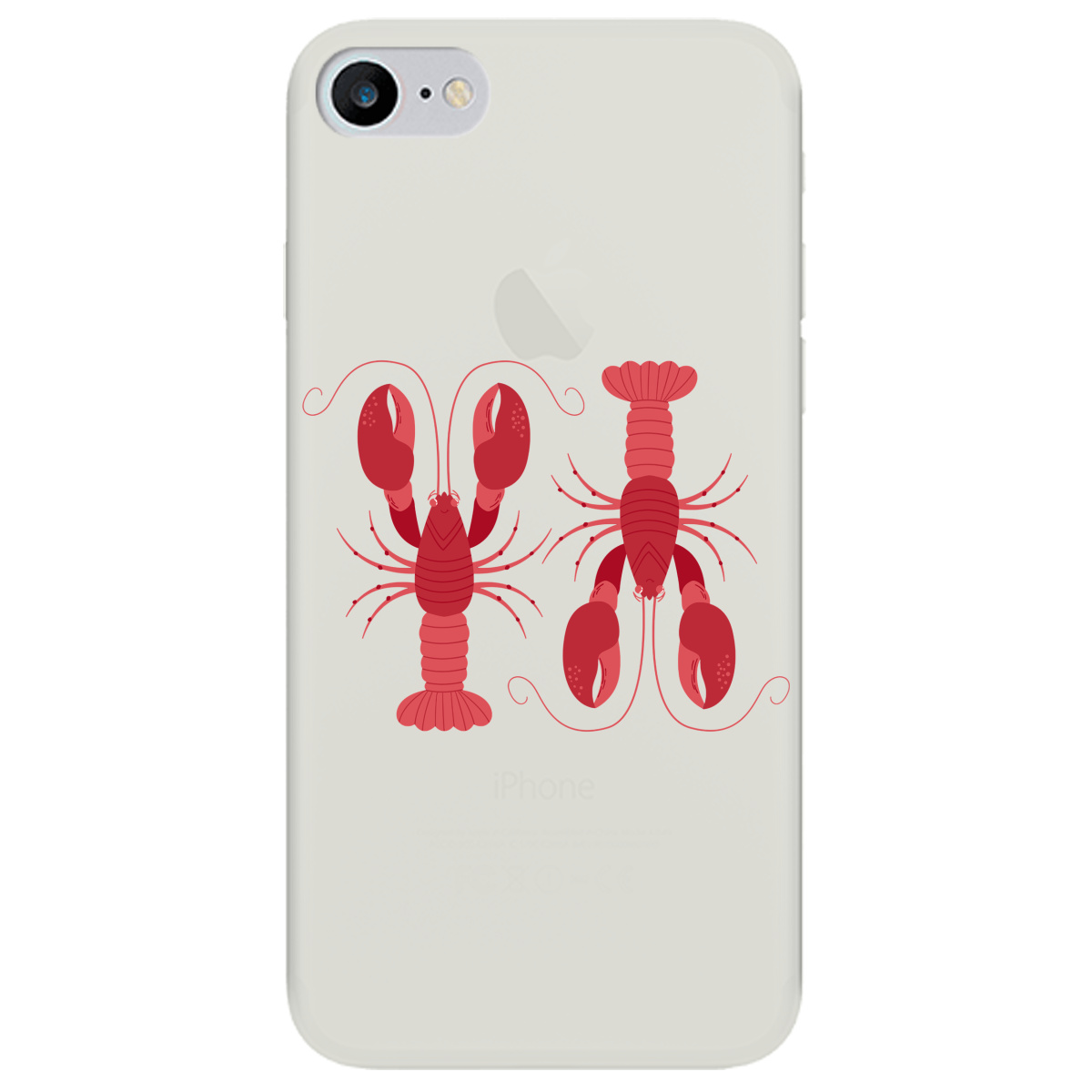 Чехол для Apple iPhone SE 2020 полупрозрачный матовый soft touch Красные часовые - фото 1 - Чехлы для телефонов