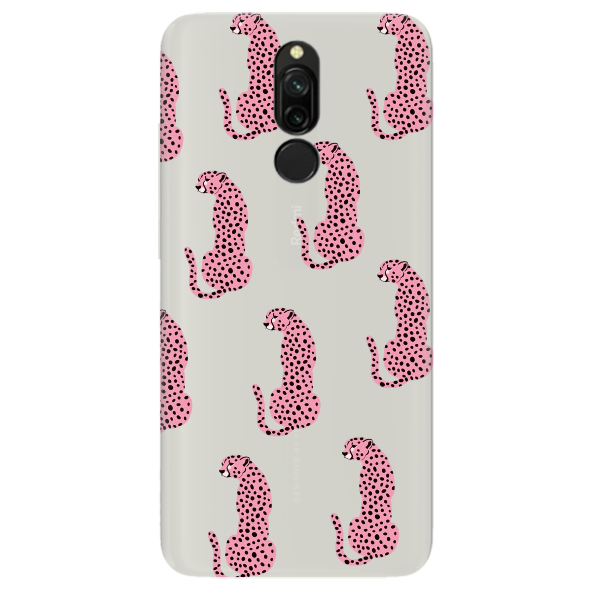 Чехол для Xiaomi Redmi 8 полупрозрачный матовый soft touch Король саваны - фото 1 - Чехлы для телефонов