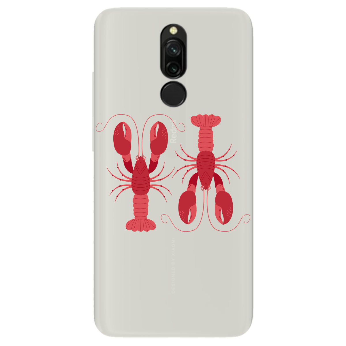 Чехол для Xiaomi Redmi 8 полупрозрачный матовый soft touch Красные часовые - фото 1 - Чехлы для телефонов