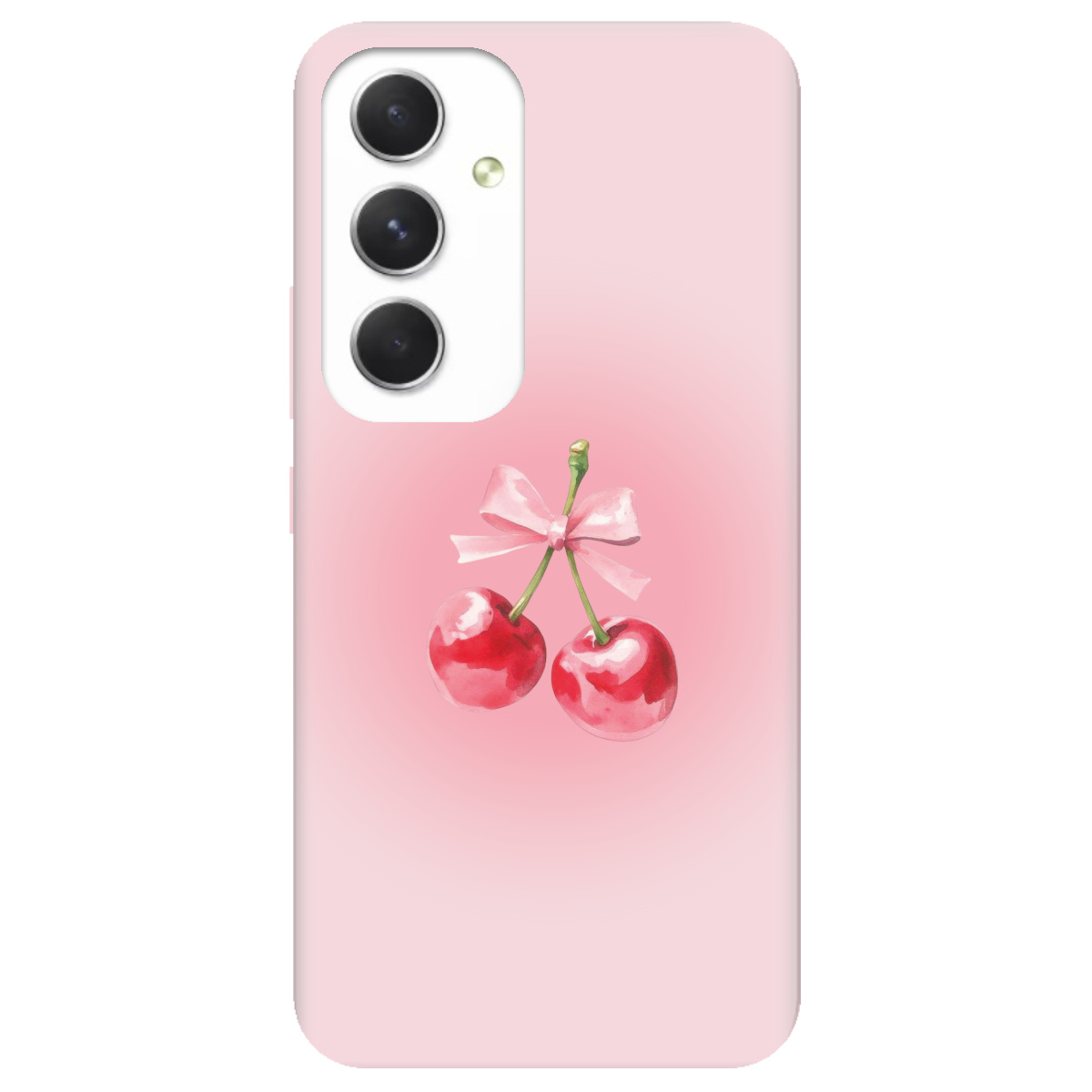 Чохол для Samsung Galaxy A54 напівпрозорий матовий soft touch Вишневий бант - фото 1 - Чохли для телефонів