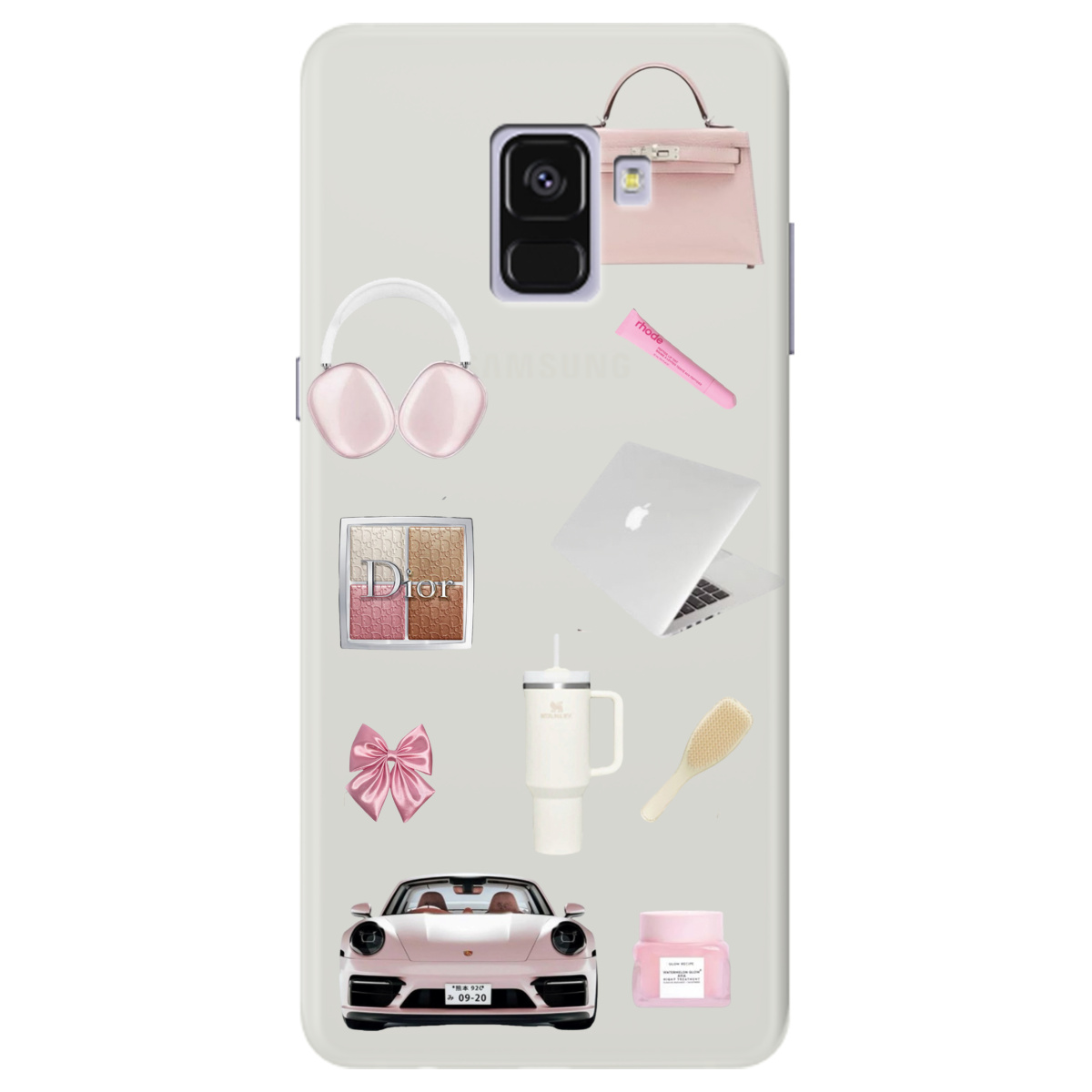 Чохол для Samsung Galaxy A8 2018 напівпрозорий матовий soft touch Високий стиль - фото 1 - Чохли для телефонів