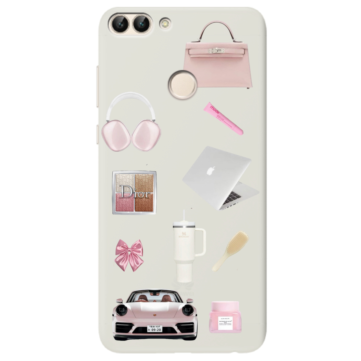 Чехол для Huawei P Smart полупрозрачный матовый soft touch Высокий стиль - фото 1 - Чехлы для телефонов